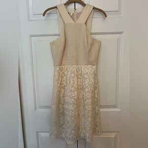 Elegant Cream 4c Midi Dress EUC Size 4